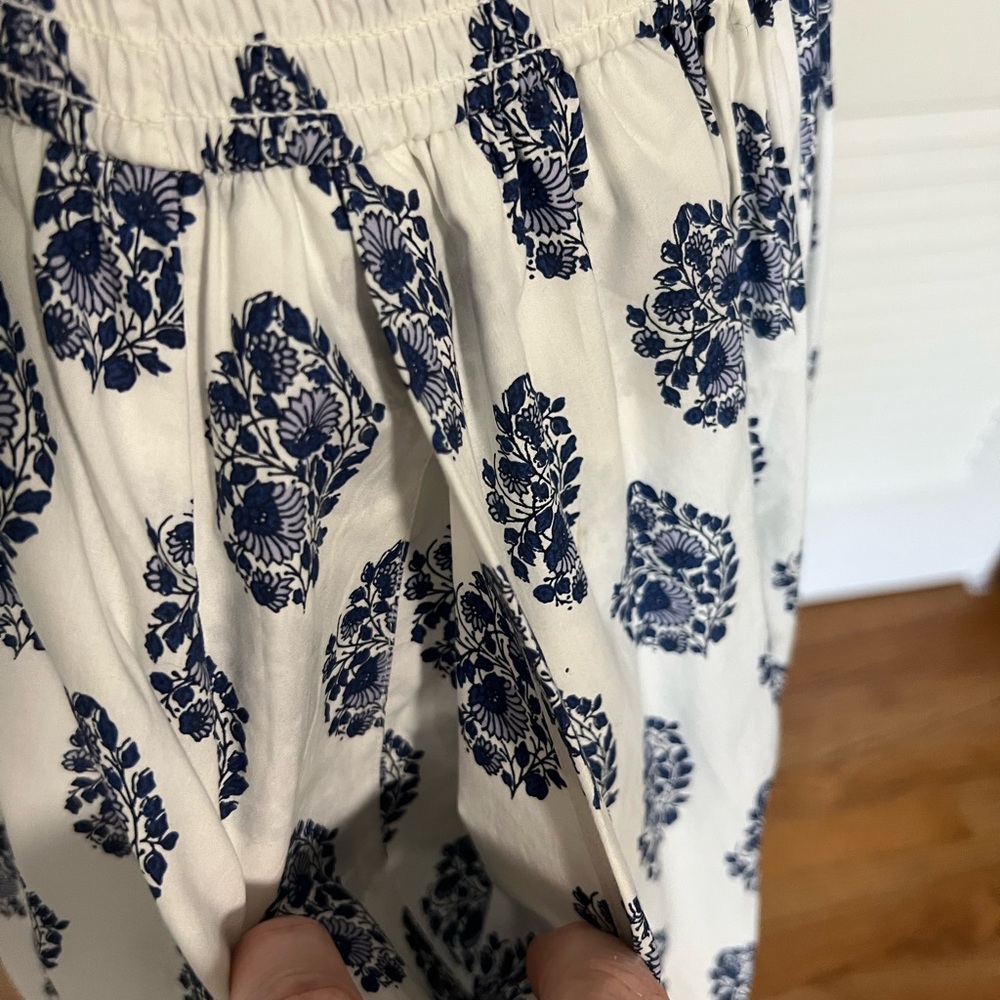 Jcrew floral block print midi dress with adjustable spaghetti straps - Picture 7 of 11